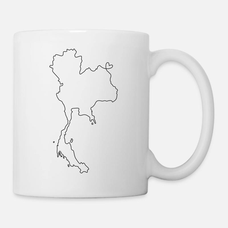 THAÏLANDE coeur - Mug blanc - blanc