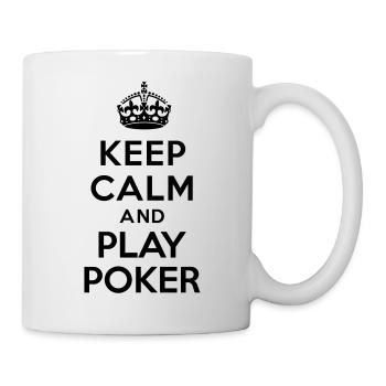 Ruhe bewahren Spielkarten - Tasse - Weiß - Rechts