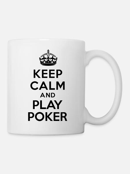 Ruhe bewahren Spielkarten - Tasse - Weiß