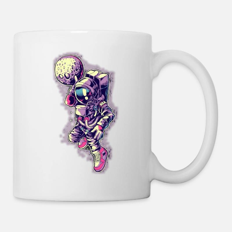 Astronaute à la lune - Mug blanc - blanc