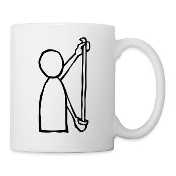 Male that measures the size - Mug - white - Right