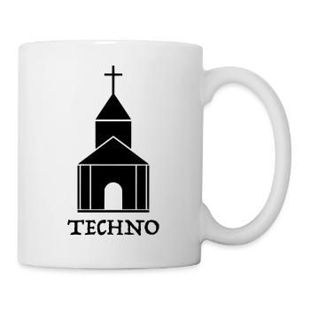 Techno Church Rave Raveoutfit Teknival Teuf Raver - Tasse - Weiß - Rechts