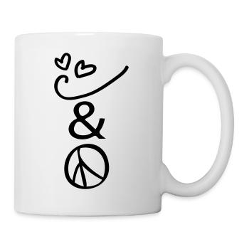 Love & Peace symbol - Mug - white - Right