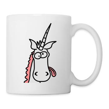 Crazy Unicorn Head - Mug - white - Right