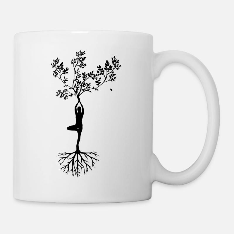 Yoga Tree, Yoga, Tree, Tree, Relax - Mug - white