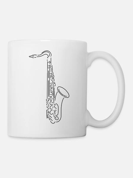tenorsaxophone - Mug - white
