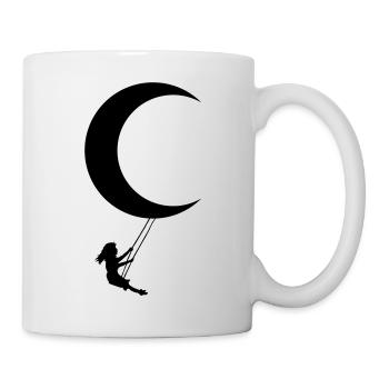 Moon Swing Moon Child Child Night Sky Mood - Mug - white - Right
