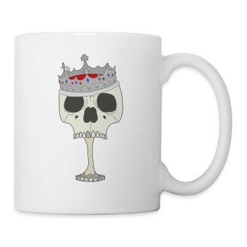 Skull-shaped calyx with crown - Mug - white - Right