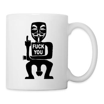 fuck you - Mug blanc - blanc - Droite