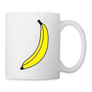 Leuchtend gelbe Banane - Tasse - Weiß - Rechts