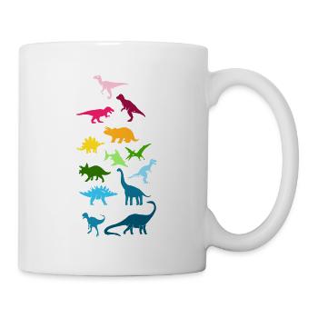 Colorful dinosaurs - Mug - white - Right