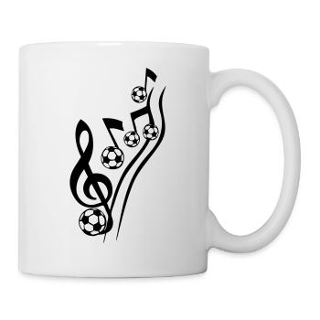 score music football note cle ball - Mug - white - Right