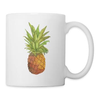 Ananas - Tasse - Weiß - Rechts