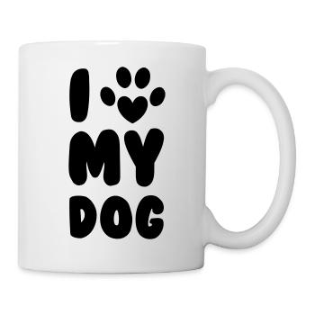 Love My Dog - Tasse - Weiß - Rechts