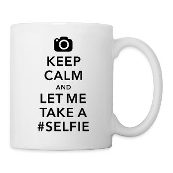 funny Keep calm take a selfie #selfie meme - Mug blanc - blanc - Droite