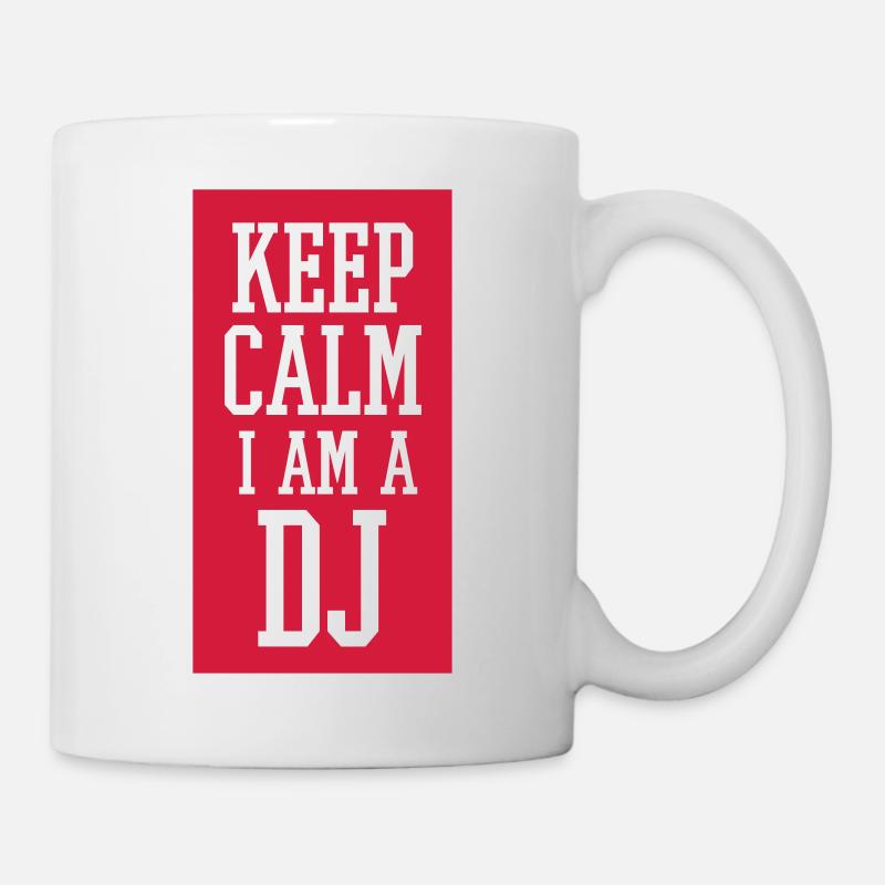 DJ Keep Calm T-Shirt Geschenk - Tasse - Weiß