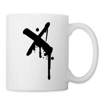 X cross crosses graffiti drops spray - Mug - white - Right