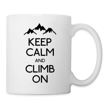 Keep Calm Klettern - Tasse - Weiß - Rechts