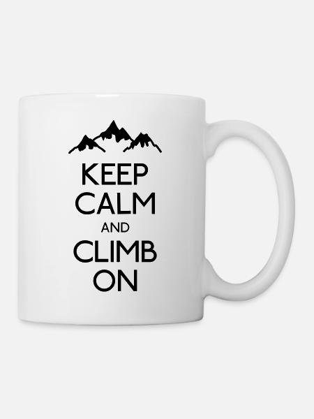 keep calm and climb on - Mug blanc - blanc