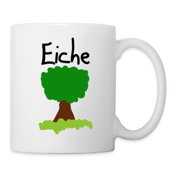 Eiche Baum - Tasse - Weiß - Rechts