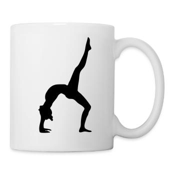 Sportlerin Yoga Bodenturnen Kunstturnen Girl - Tasse - Weiß - Rechts