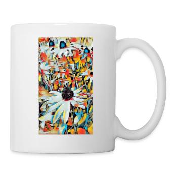 Fleurs style urbain - Mug blanc - blanc - Droite