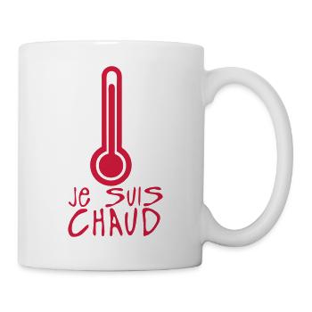 je suis chaud thermometre citation - Mug blanc - blanc - Droite