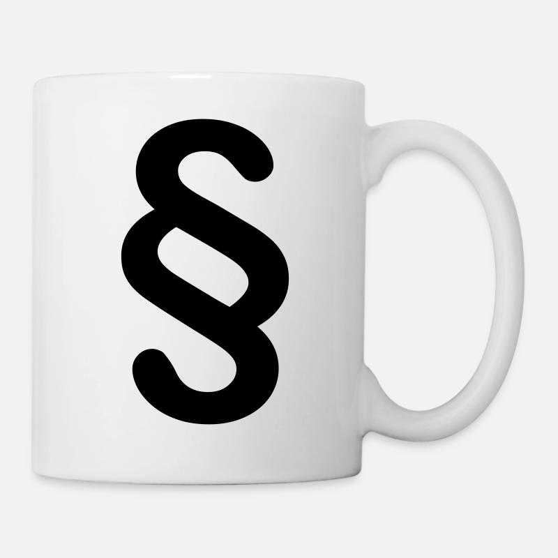 Paragraf Symbol - Tasse - Weiß