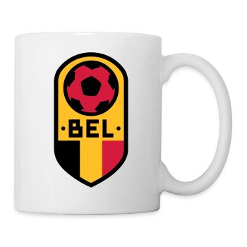Belgique Badge de football - Mug blanc - blanc - Droite