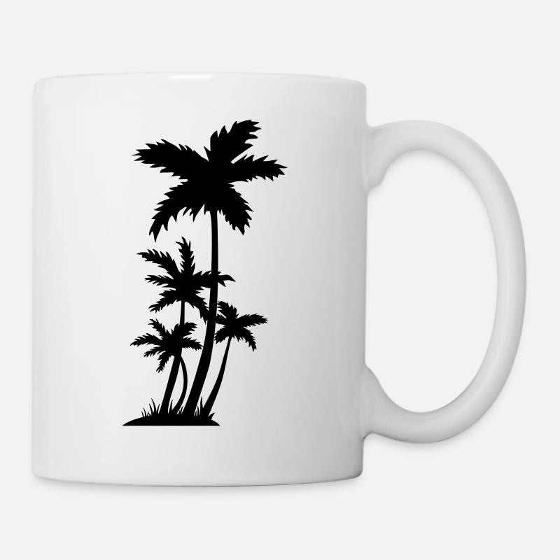Palmen - Tasse - Weiß