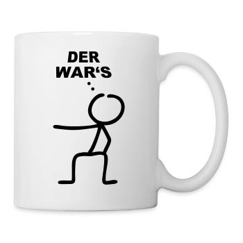 Strichmännchen Der wars - Tasse - Weiß - Rechts