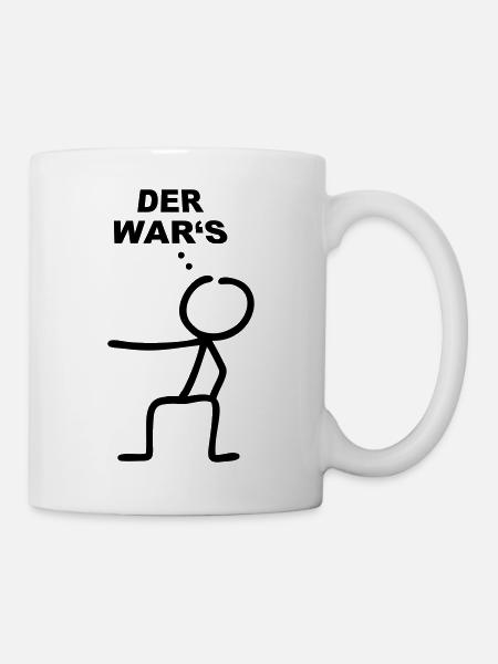 Strichmännchen Der wars - Tasse - Weiß