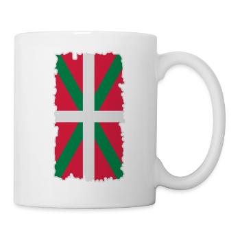 Drapeau Basque Ikurriña - Mug blanc - blanc - Droite