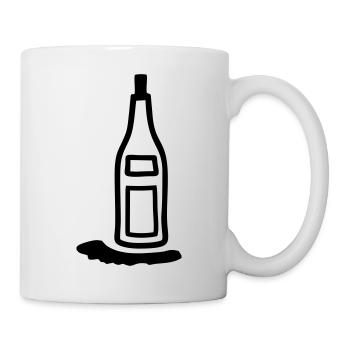 Flasche Korken - Tasse - Weiß - Rechts