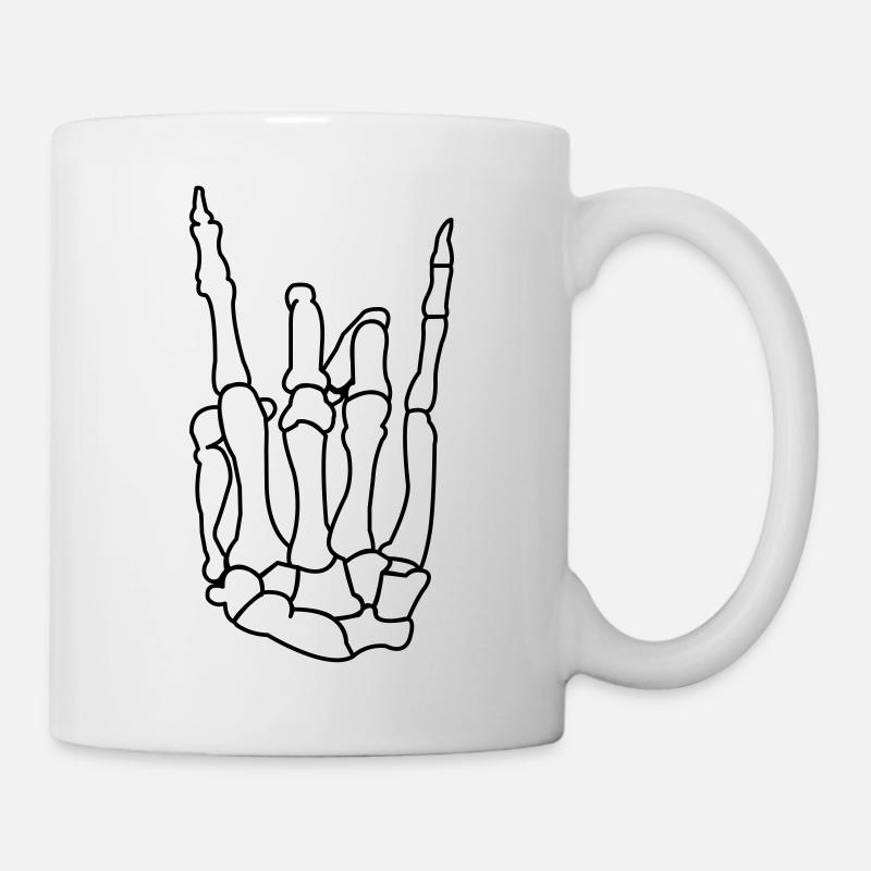 skull_hand_01 - Tasse - Weiß