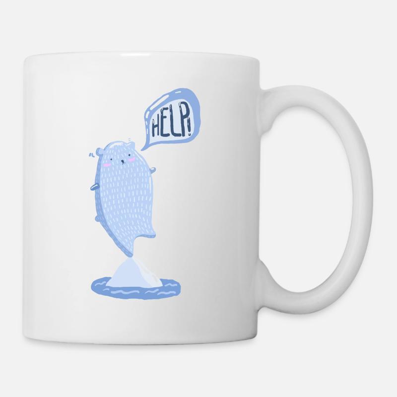 Eisbär Aide Eisberg Nordpol Changement climatique Environnement - Mug blanc - blanc