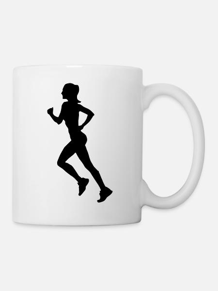 running girl - Tasse - Weiß