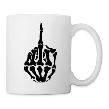 hand middlefinger - Tasse - Weiß - Rechts
