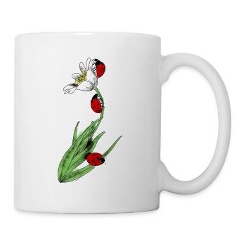 Coccinelles, Coccinelles, Coccinelle, Marienkäfer - Mug blanc - blanc - Droite