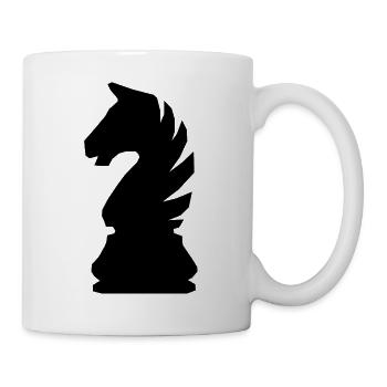 Schach Chess Springer schwarz - Tasse - Weiß - Rechts