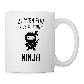 Cadeau humour drôle ninja - Mug blanc - blanc - Droite