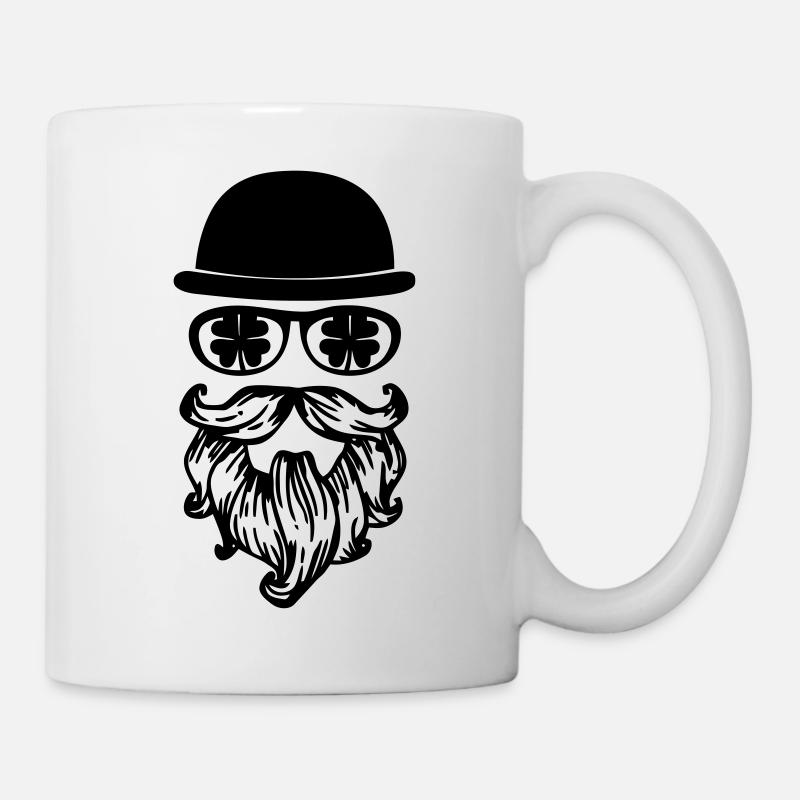 Hipster (couleur personnalisable) - Mug blanc - blanc