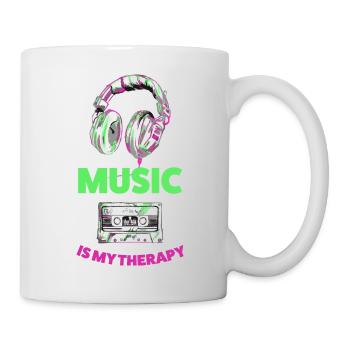 la musique est ma thérapie - Mug blanc - blanc - Droite