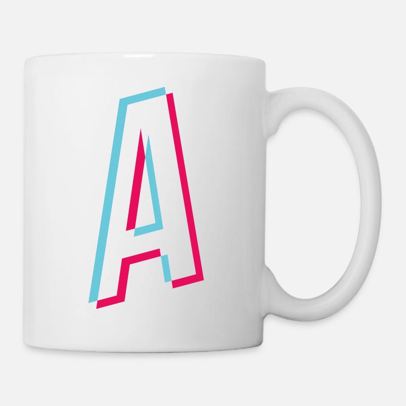 A - Buchstabe A - Tasse - Weiß