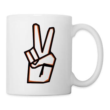 Peace Sign - Tasse - Weiß - Rechts