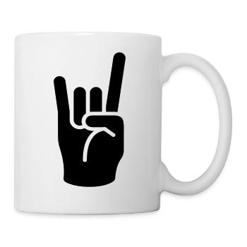 Rocker Zeichen - Tasse - Weiß - Rechts