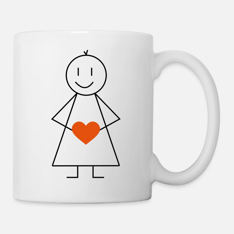 Herzmensch - Tasse - Weiß