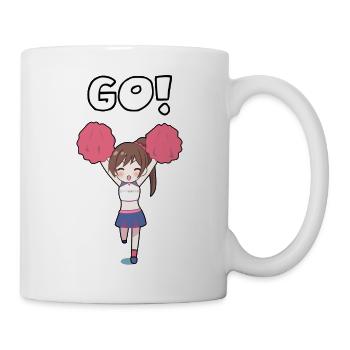 Cheerleader girl anime style. - Mug - white - Right