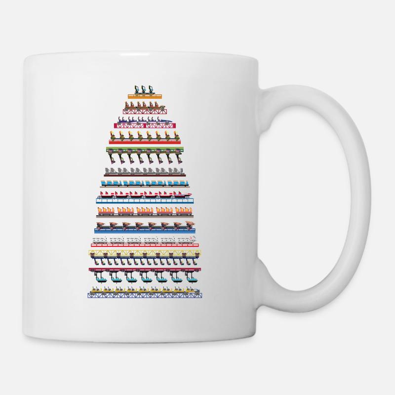 Cedar Point CoasterTrains Design - Tasse - Weiß