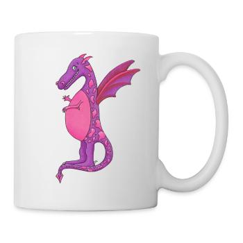 Pink and Purple Dragon - Mug - white - Right